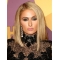Straight Blonde Lace Front Shoulder Length Synthetic Bobs Paris Hilton Wigs