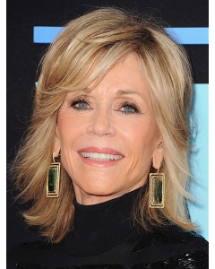 Blonde Straight Without Bangs Shoulder Length Lace Front Synthetic Jane Fonda Wigs Blonde Straight Without Bangs Shoulder Length Lace Front Synthetic Jane Fonda Wigs
