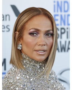 Blonde Straight Without Bangs Shoulder Length Lace Front Synthetic Bobs Lennifer Lopez Wigs Blonde Straight Without Bangs Shoulder Length Lace Front Synthetic Bobs Lennifer Lopez Wigs