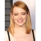  Blonde Lace Front Shoulder Length Straight Without Bangs Synthetic Emma Stone Wigs