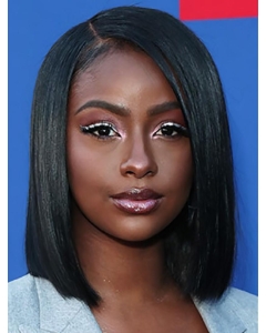 Black Shoulder Length Lace Front Synthetic Bobs Justine Skye Wigs Black Shoulder Length Lace Front Synthetic Bobs Justine Skye Wigs