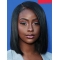 Black Shoulder Length Lace Front Synthetic Bobs Justine Skye Wigs