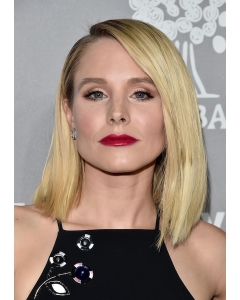 Blonde Synthetic Straight Shoulder Length Lace Front Women Kristen Bell Wigs Blonde Synthetic Straight Shoulder Length Lace Front Women Kristen Bell Wigs