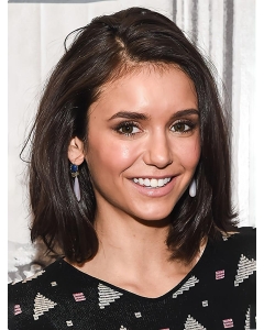 Brown Straight Shoulder Length Lace Front Synthetic Women Bobs Nina Dobrev Wigs Brown Straight Shoulder Length Lace Front Synthetic Women Bobs Nina Dobrev Wigs