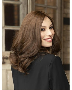 Wavy Brown 14" Shoulder Length Synthetic Without Bangs Sleek Lace Front Wigs Wavy Brown 14" Shoulder Length Synthetic Without Bangs Sleek Lace Front Wigs
