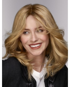Wavy Shoulder Length Blonde Monofilament 14" Without Bangs Top Quality Lace Wigs Wavy Shoulder Length Blonde Monofilament 14" Without Bangs Top Quality Lace Wigs