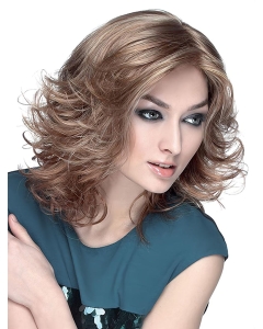 Wavy Shoulder Length Brown Synthetic Women Bob Wigs Wavy Shoulder Length Brown Synthetic Women Bob Wigs