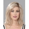 Blonde Wavy Shoulder Length Layered Mono Human Hair Wigs For Lady