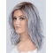 Ombre/2 Tone Shoulder Length Wavy Without Bangs Lace Front Synthetic Women Wigs