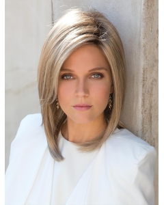 Platinum Blonde Shoulder Length Wavy Synthetic Capless Womens Wigs Platinum Blonde Shoulder Length Wavy Synthetic Capless Womens Wigs