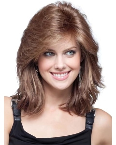 Flexibility Auburn Wavy Shoulder Length Remy Human Lace Wigs Flexibility Auburn Wavy Shoulder Length Remy Human Lace Wigs