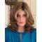 Wavy Brown Shoulder Length Capless Synthetic Women Wigs