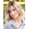 Blonde Wavy Layered Shoulder Length Online Monofilament Synthetic Women Wigs