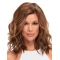 Auburn Wavy Without Bangs  Monofilament Synthetic Women Wigs For Cancer