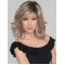 New Blonde Shoulder Length Wavy Lace Synthetic Women Wigs 
