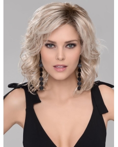 Platinum Blonde Wavy With Bangs Synthetic Women Wig   Platinum Blonde Wavy With Bangs Synthetic Women Wig