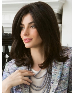 Sassy 100% Hand-tied Wavy Black Medium Human Hair Women Wigs Sassy 100% Hand-tied Wavy Black Medium Human Hair Women Wigs
