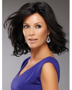 Shoulder Length Wavy Monofilament Layered Human Hair Women Wigs Shoulder Length Wavy Monofilament Layered Human Hair Women Wigs