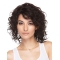 Refined Brown Wavy Shoulder Length Capless Human Hair Women Wigs