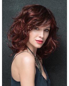 Exquisite Shoulder Length Wavy Auburn Classic Synthetic Women Wigs Exquisite Shoulder Length Wavy Auburn Classic Synthetic Women Wigs