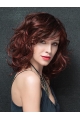 Exquisite Shoulder Length Wavy Auburn Classic Synthetic Women Wigs