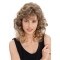Ideal Blonde Wavy Shoulder Length Mono Classic Synthetic Women Wigs