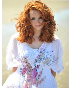 Discount Shoulder Length Wavy Capless Human Hair Copper Women Wigs Discount Shoulder Length Wavy Capless Human Hair Copper Women Wigs