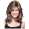 Perfect Brown Wavy With Bangs Capless Synthetic Women Wigs