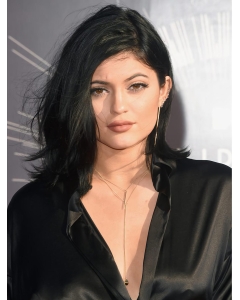 Gorgeous Shoulder Length Wavy Black Layered Lace Synthetic Kylie Jenner Inspired Wigs Gorgeous Shoulder Length Wavy Black Layered Lace Synthetic Kylie Jenner Inspired Wigs