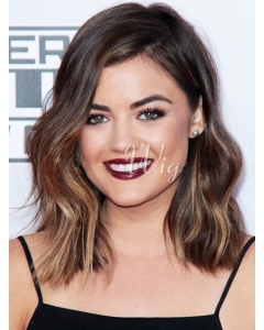 Shoulder Length Wavy Full Lace Two Tone Wigs Human Hair Women Wigs  Shoulder Length Wavy Full Lace Two Tone Wigs Human Hair Women Wigs