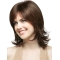 Unique Brown Wavy Shoulder Length Capless Classic Synthetic Women Wigs