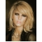 Jessica Simpson Novel and Alluring Mid-length Layered Wavy Lace Human Hair Wig For Women