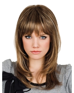 Designed  Brown Wavy Medium Capless Synthetic Women Wigs Designed  Brown Wavy Medium Capless Synthetic Women Wigs