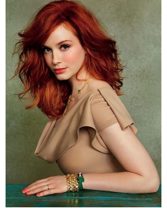 Durable Shoulder Length Wavy Capless Copper Human Hair Women Wigs Durable Shoulder Length Wavy Capless Copper Human Hair Women Wigs