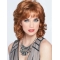 Perfect Auburn Wavy Shoulder Length Capless Classic Synthetic Women Wigs