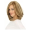 Comfortable Blonde Wavy Shoulder Length Lace Front Human Hair Women Wigs