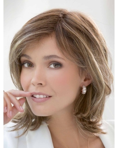 Popular Shoulder Length Wavy Blonde Layered Hand-Tied Mono Top Amazing Synthetic Women Wigs Popular Shoulder Length Wavy Blonde Layered Hand-Tied Mono Top Amazing Synthetic Women Wigs