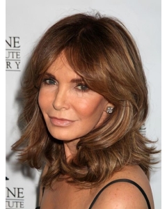 Beautiful and Feminine Shoulder-hitting Layered Wavy Lace Front Human Hair Jacklyn Smith Wig Beautiful and Feminine Shoulder-hitting Layered Wavy Lace Front Human Hair Jacklyn Smith Wig