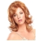 Incredible Auburn Wavy Shoulder Length Capless Synthetic Celebrity Women Wigs