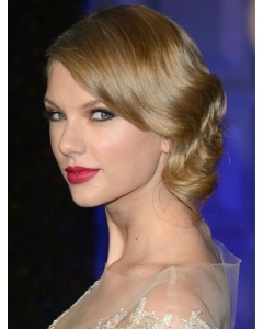 Flexibility Blonde Wavy Shoulder Length Human Hair Taylor Swift Wigs For Women Flexibility Blonde Wavy Shoulder Length Human Hair Taylor Swift Wigs For Women