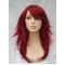 Amazing Red Wavy Shoulder Length Capless Human Hair Women Wigs