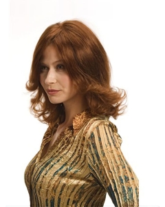 Refined Auburn Wavy Shoulder Length Human Hair Women Wigs Refined Auburn Wavy Shoulder Length Human Hair Women Wigs