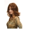 Refined Auburn Wavy Shoulder Length Human Hair Women Wigs