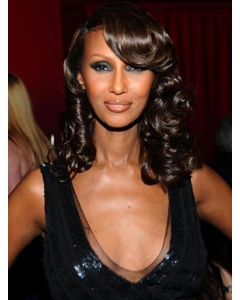 Iman Stylish Sweet Glamourous Medium Curly Lace Front Wig 100% Real Human Hairs Iman Stylish Sweet Glamourous Medium Curly Lace Front Wig 100% Real Human Hairs