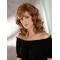 Stylish Brown Wavy Shoulder Length Classic Wigs