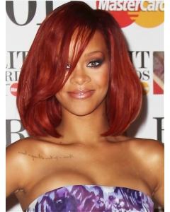 Rihanna Relaxed and Sweet Mid-length Body Wavy With Bangs Lace Front Human Hair Wig For Women Rihanna Relaxed and Sweet Mid-length Body Wavy With Bangs Lace Front Human Hair Wig For Women