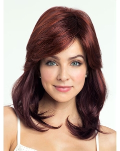 Red Trendy Medium Wavy Capless Synthetic Women Wigs Red Trendy Medium Wavy Capless Synthetic Women Wigs