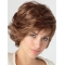 Perfect Auburn Lace Front Shoulder Length Wavy With Bangs Synthetic Women Wigs